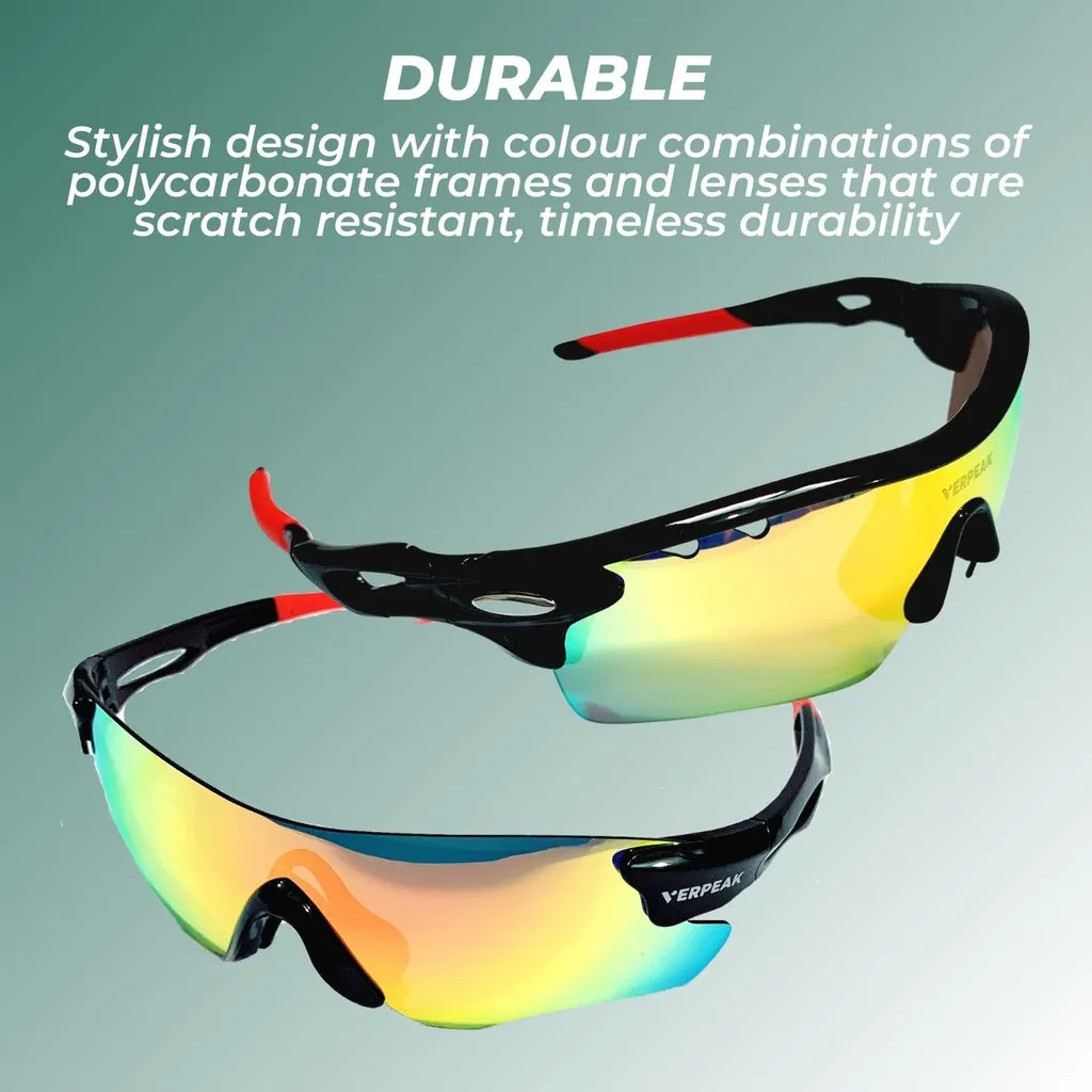 5 Lens UV400 Sport Sunglasses - Verpeak