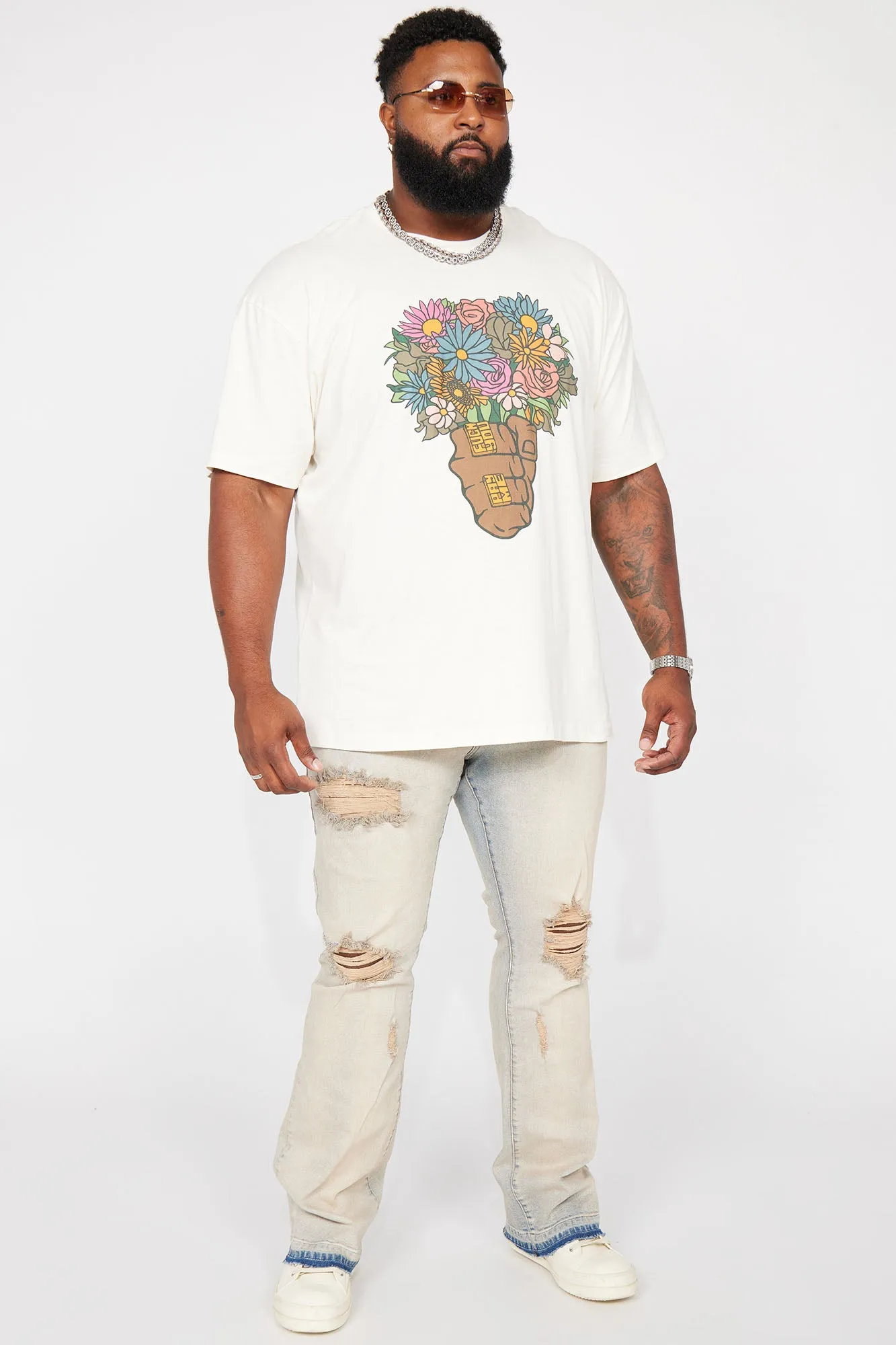 Agave Stacked Skinny Skinny Flare Jeans - Vintage Blue Wash