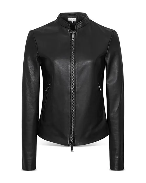 Allie REISS leather biker jacket, Black