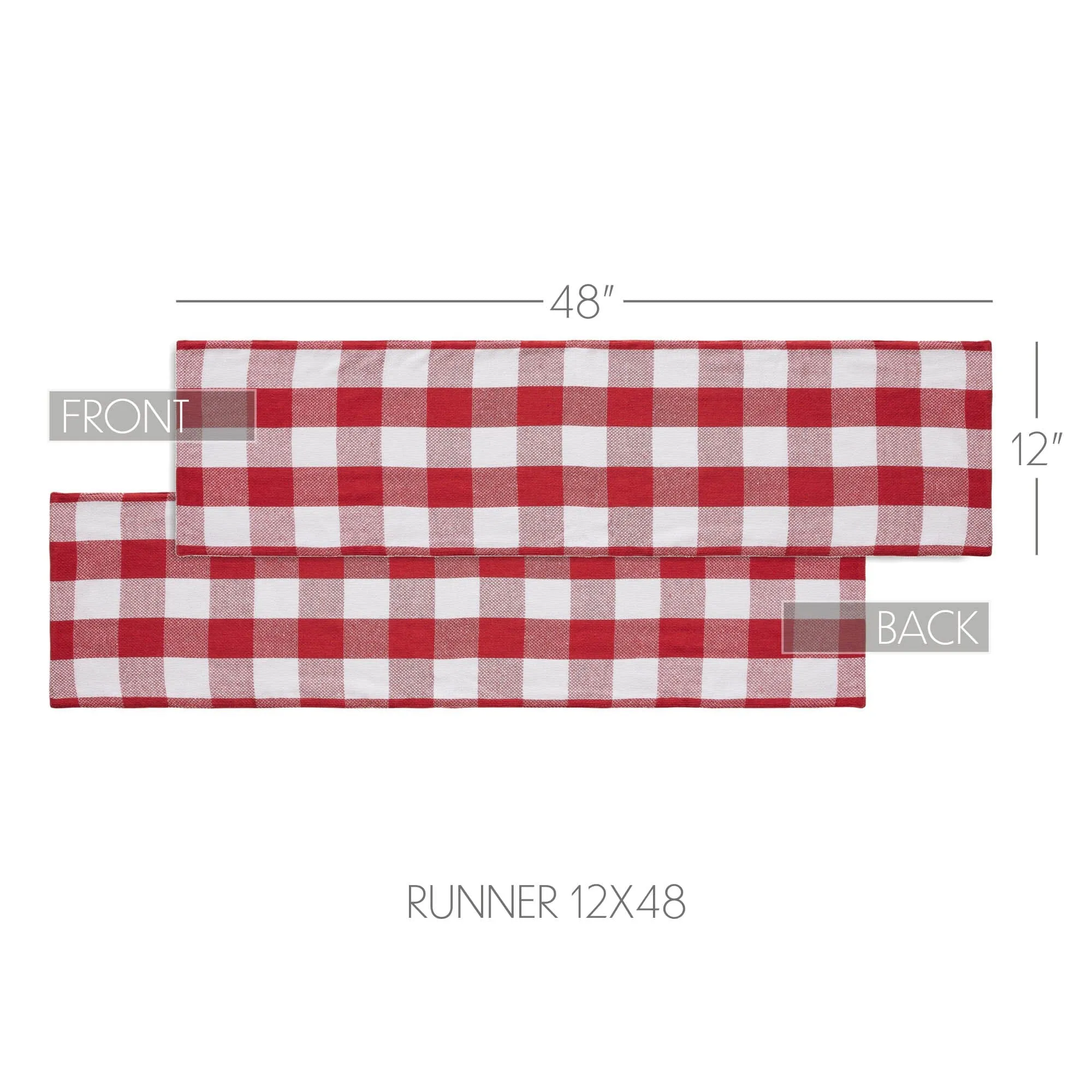 Annie Red Buffalo Check Runner 12x48"