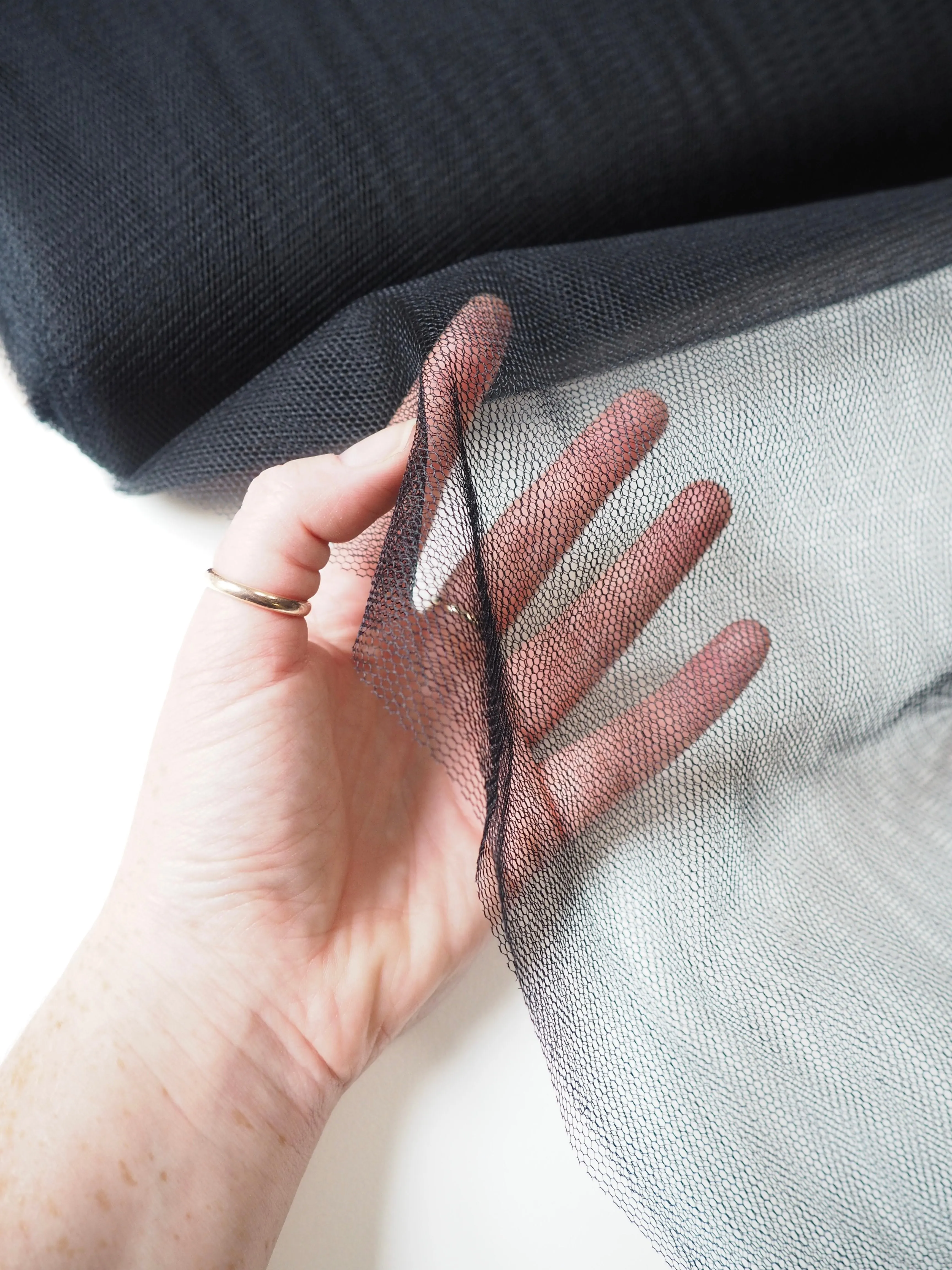 Black Rigid Tulle