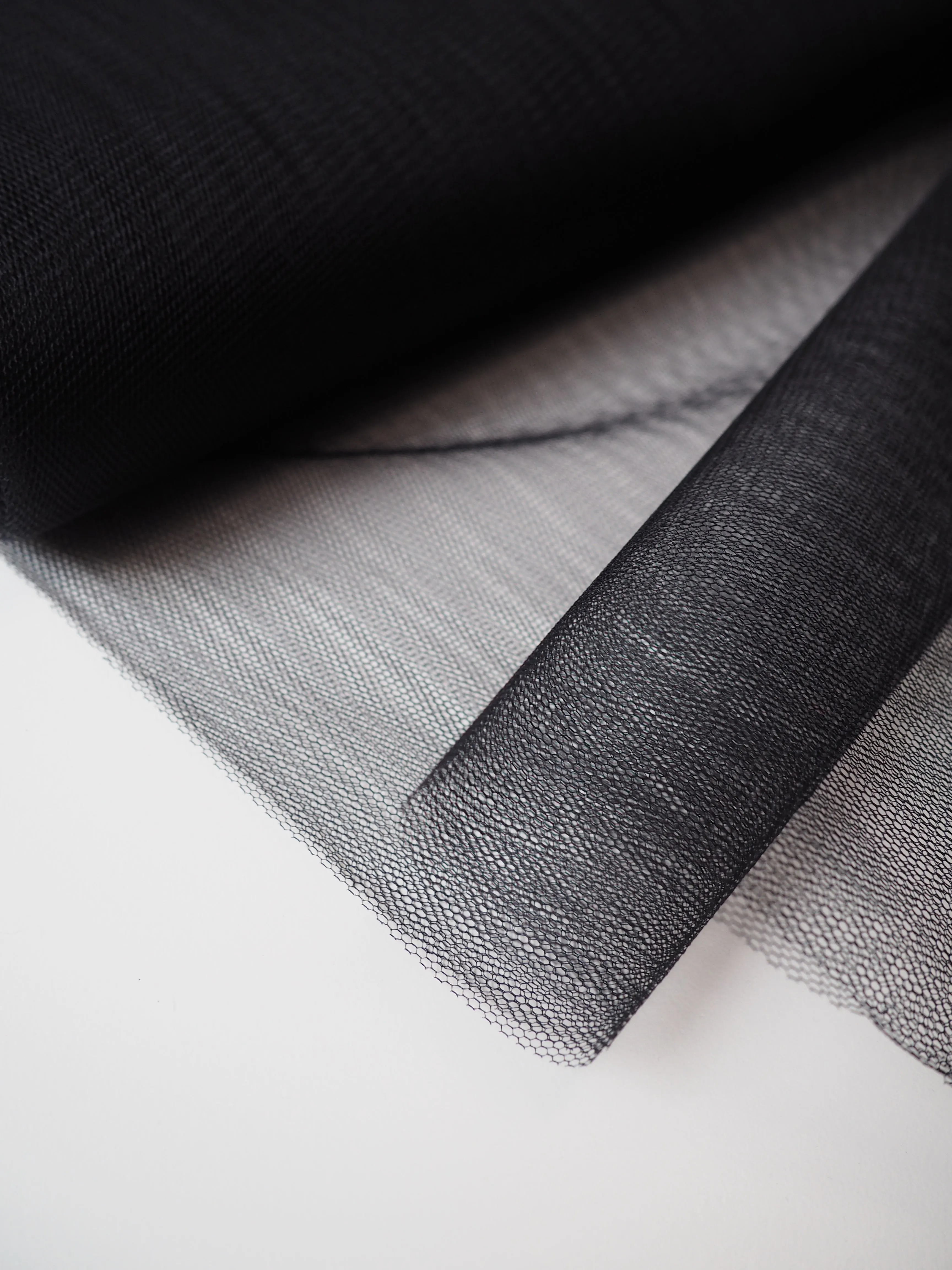 Black Rigid Tulle