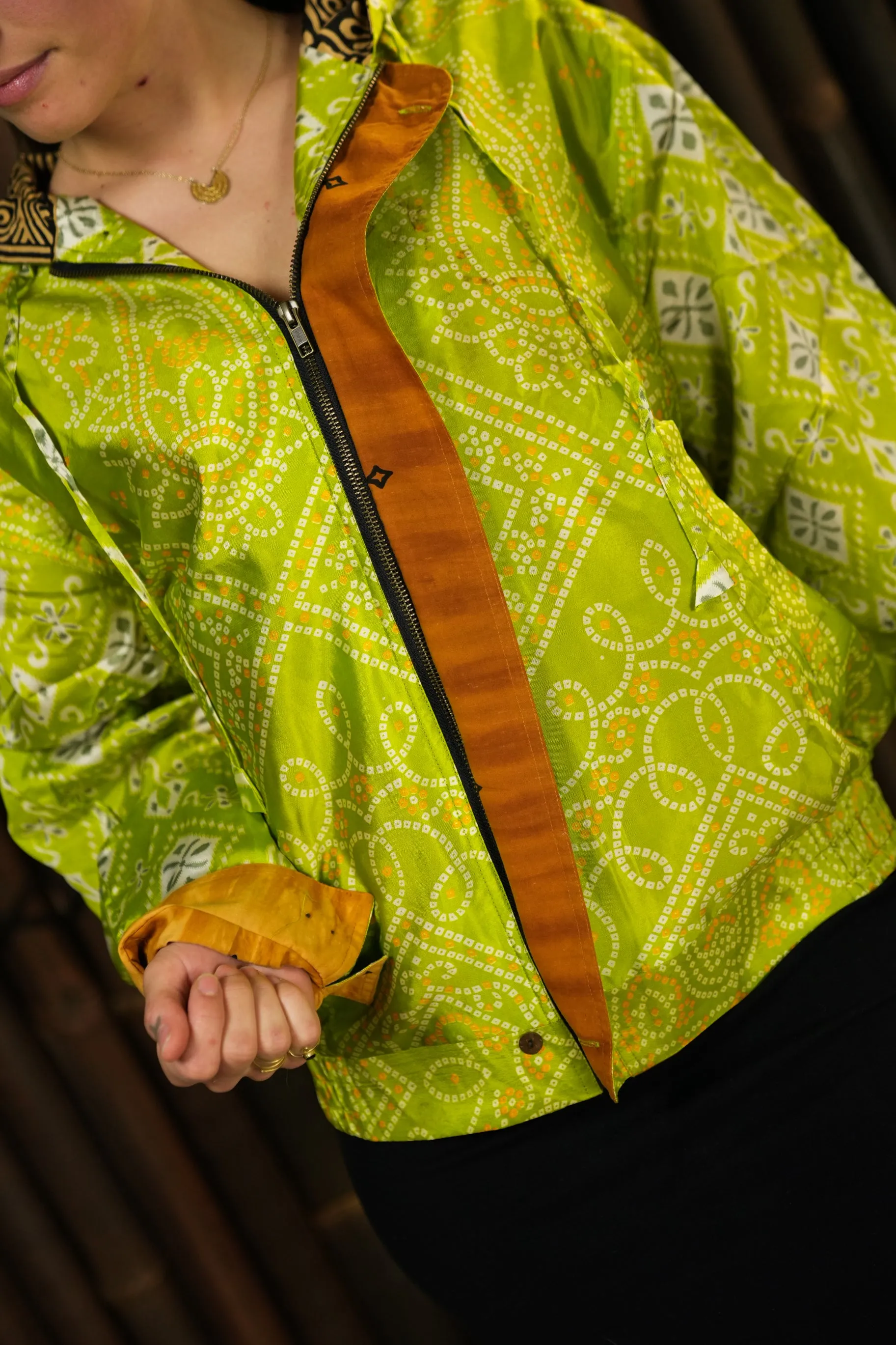 Bomber Jacket 'Rame' with hood - with imperfection