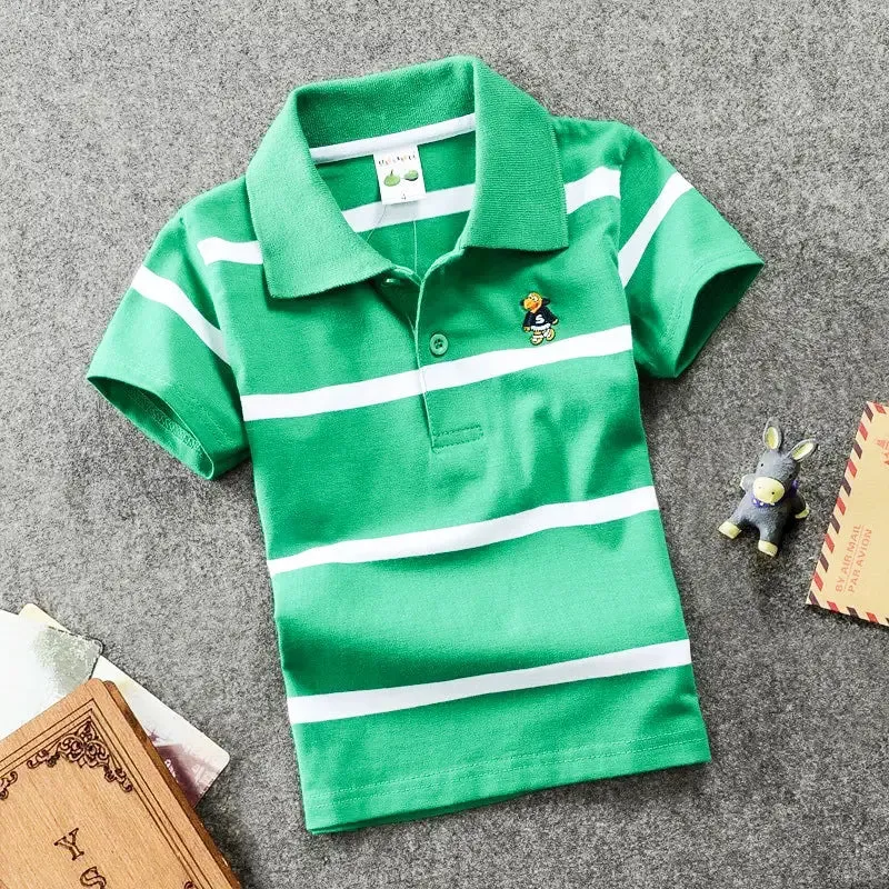 Cotton Striped Polo Shirt – Stylish Comfort for Every Occasion