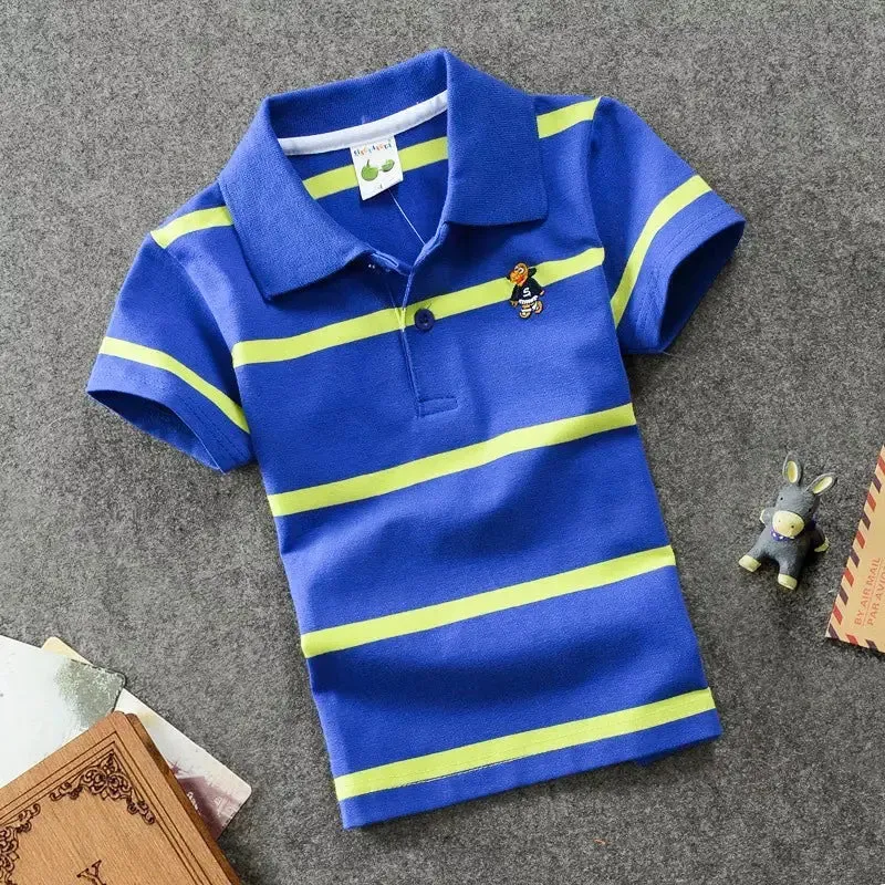 Cotton Striped Polo Shirt – Stylish Comfort for Every Occasion