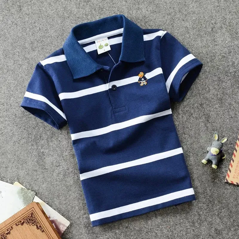 Cotton Striped Polo Shirt – Stylish Comfort for Every Occasion