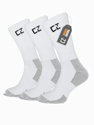 CTL® 5 PAIRS MEN"S WHITE WORK SOCKS