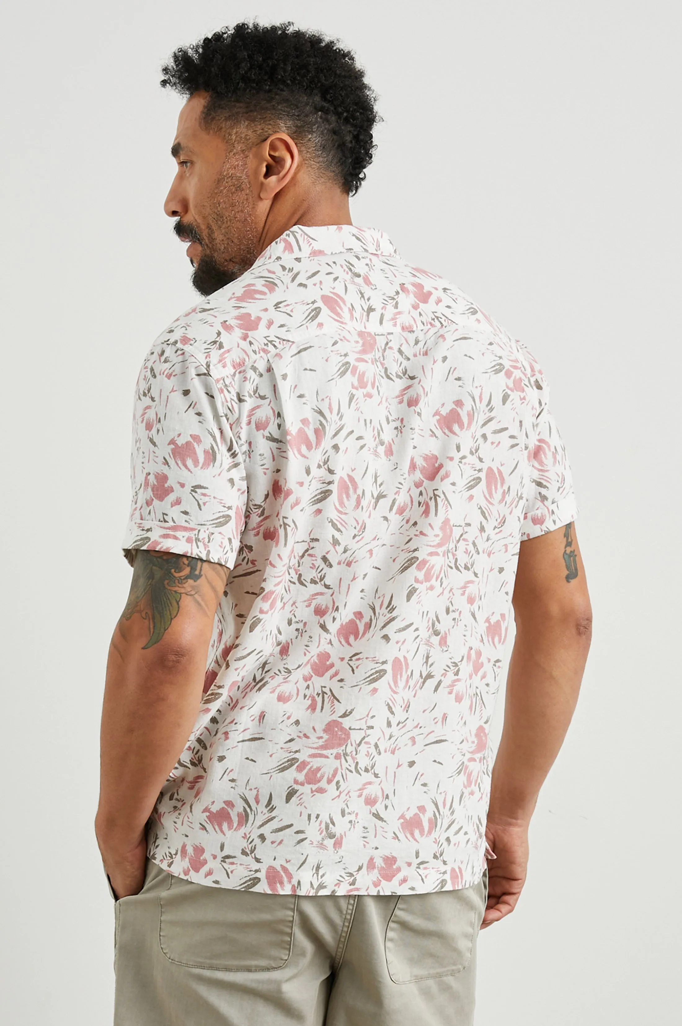DRESDEN SHIRT - BRUSH FLORAL WHITE
