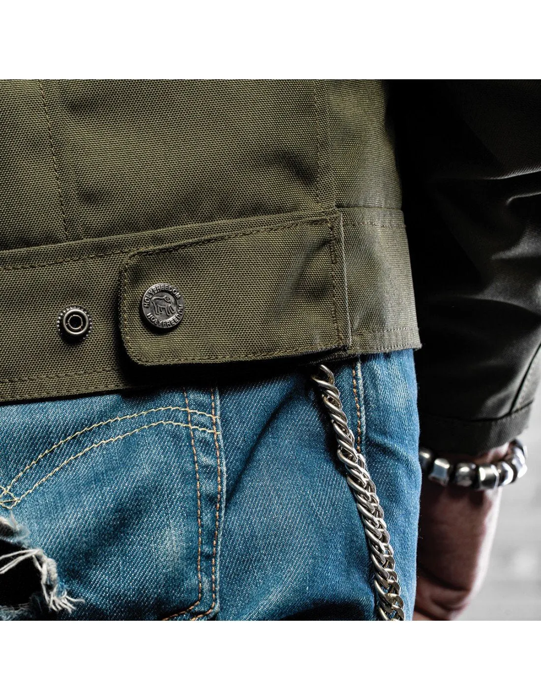Holy Freedom - Ever Military Motorcycle Jacket - Military Green