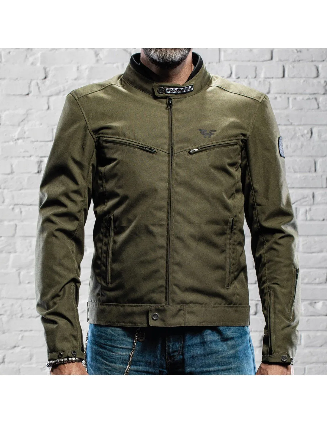 Holy Freedom - Ever Military Motorcycle Jacket - Military Green