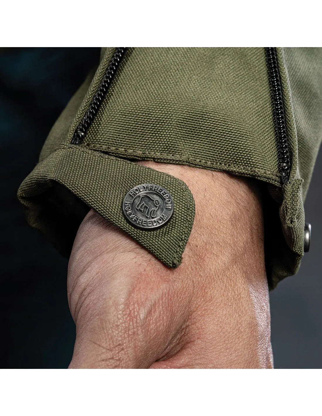 Holy Freedom - Ever Military Motorcycle Jacket - Military Green