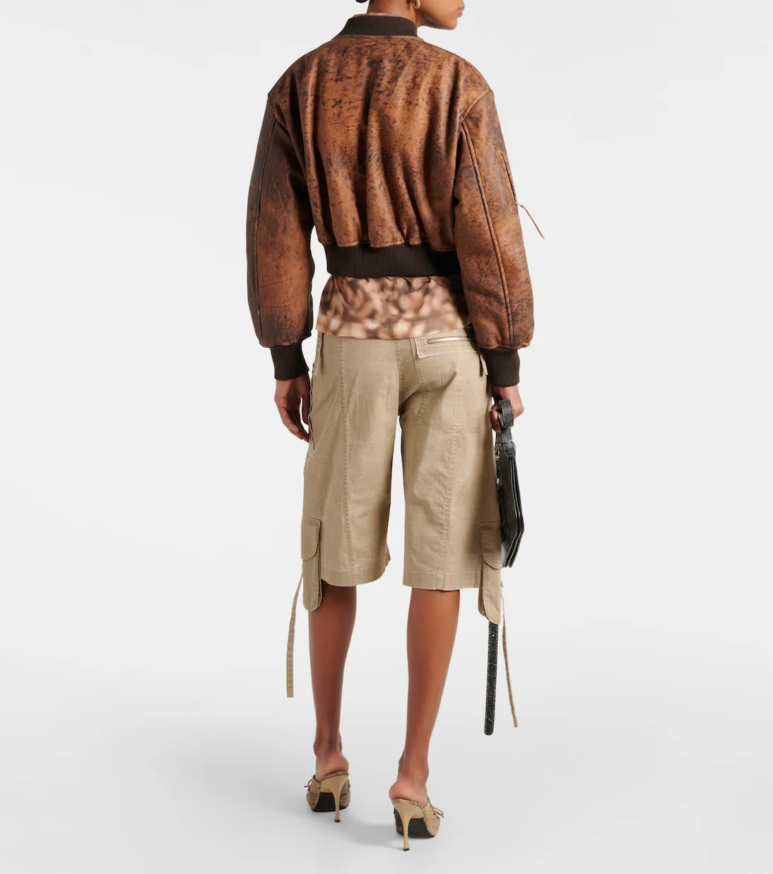 Leather bomber jacket new lomber Acne Studios, brown