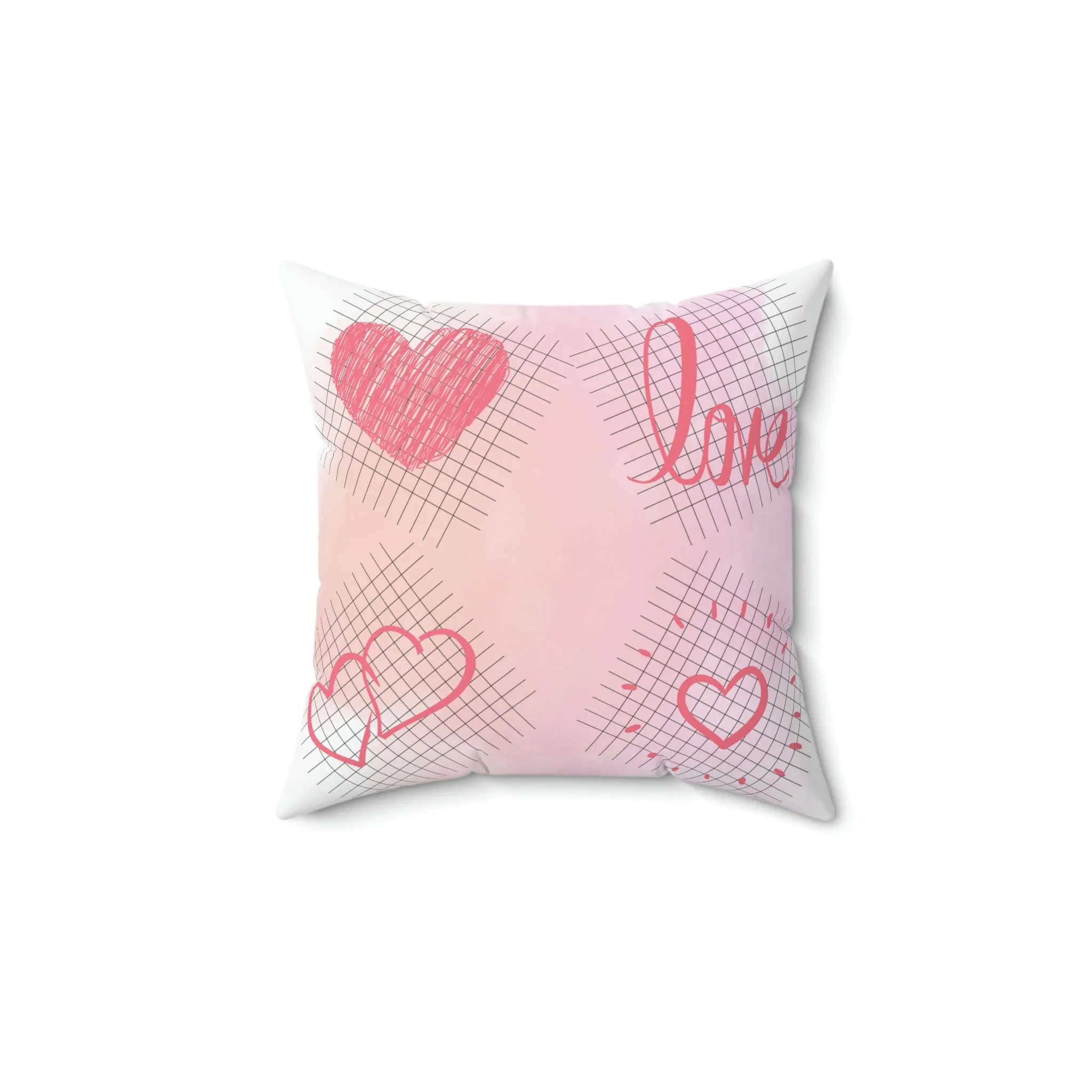 love Spun Polyester Square Pillow