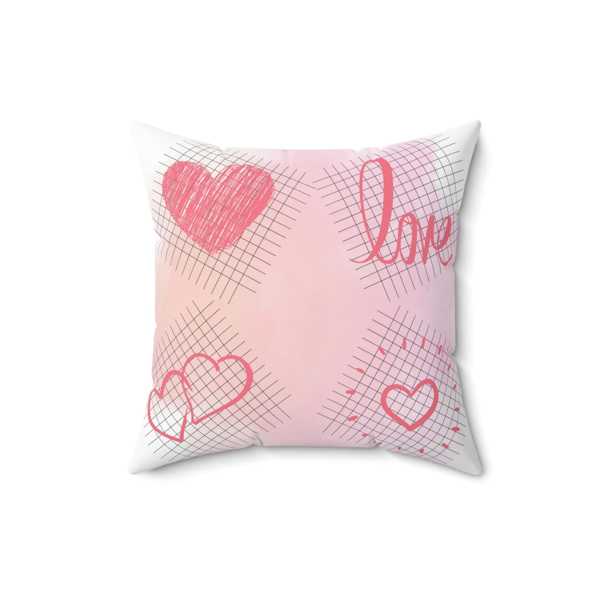 love Spun Polyester Square Pillow