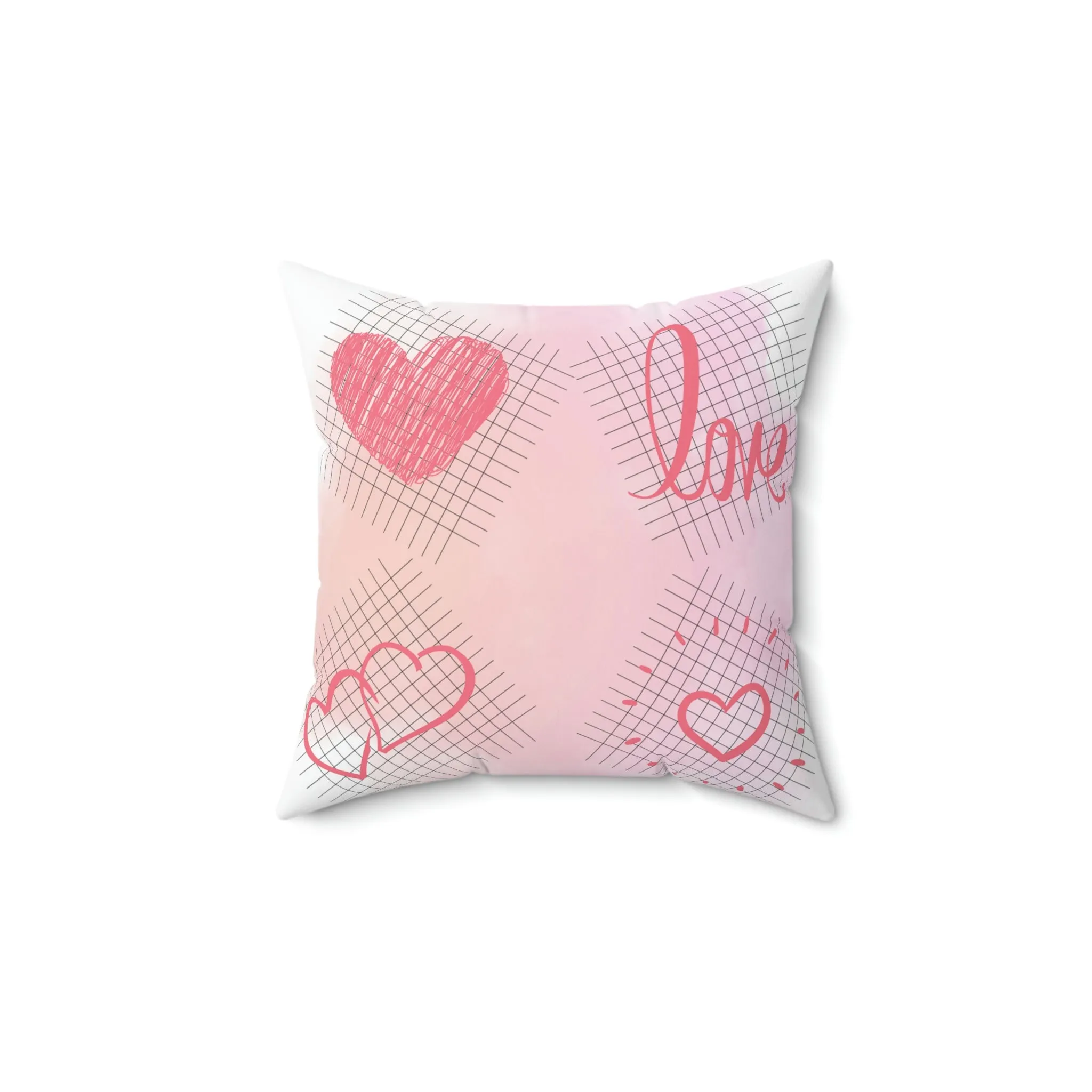 love Spun Polyester Square Pillow