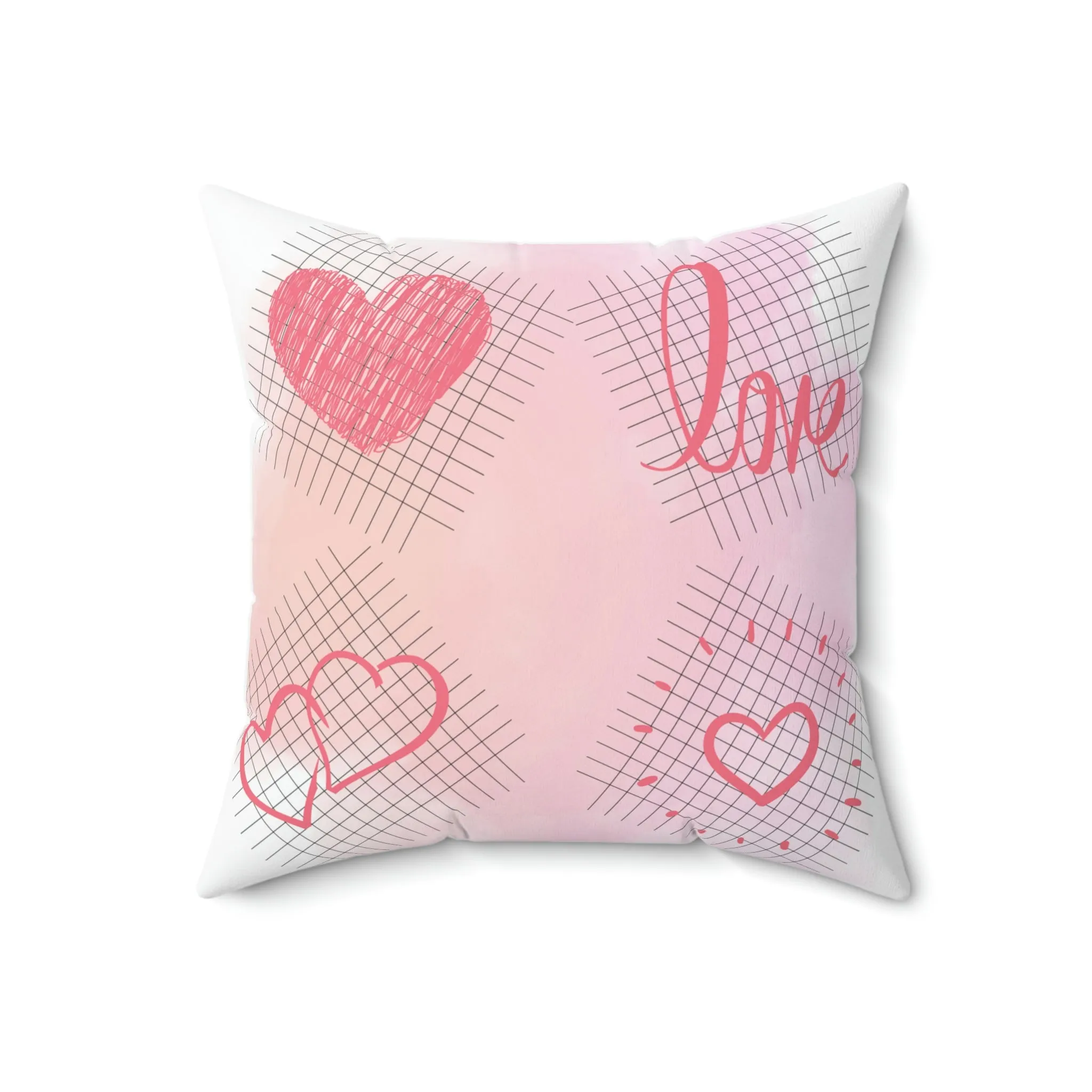 love Spun Polyester Square Pillow