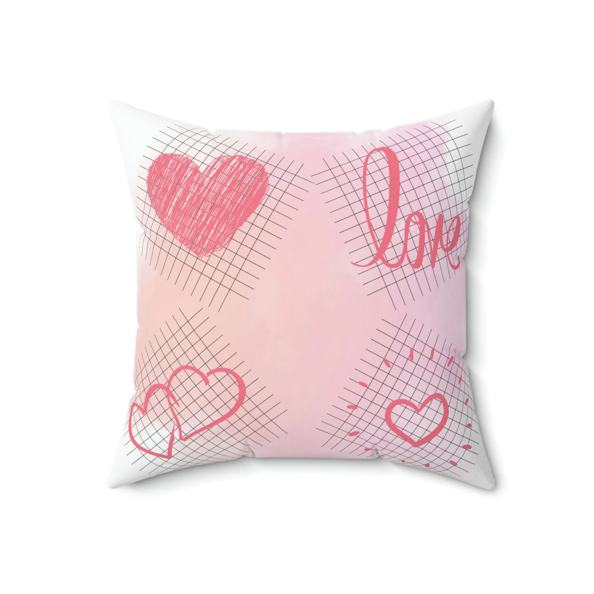 love Spun Polyester Square Pillow