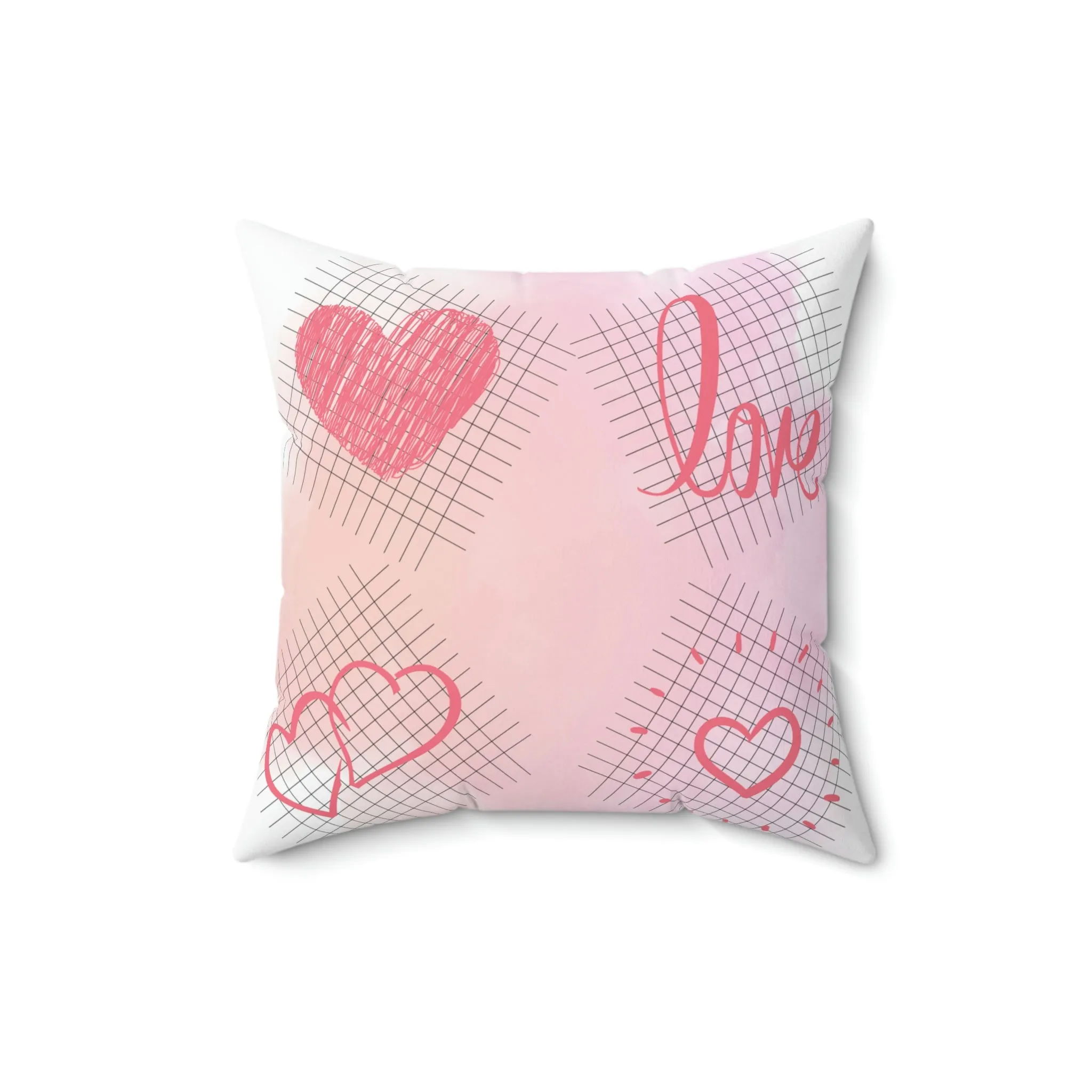 love Spun Polyester Square Pillow