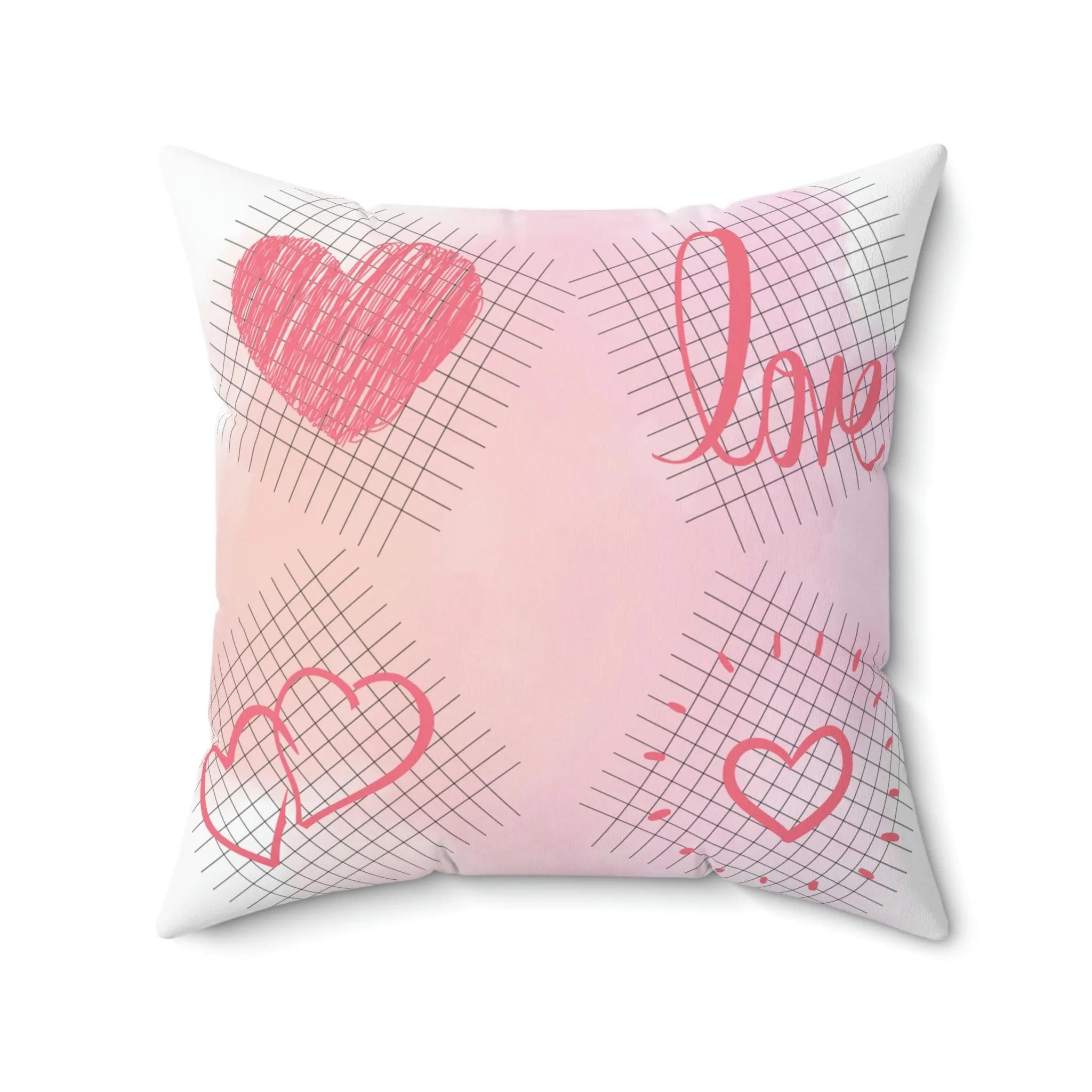 love Spun Polyester Square Pillow