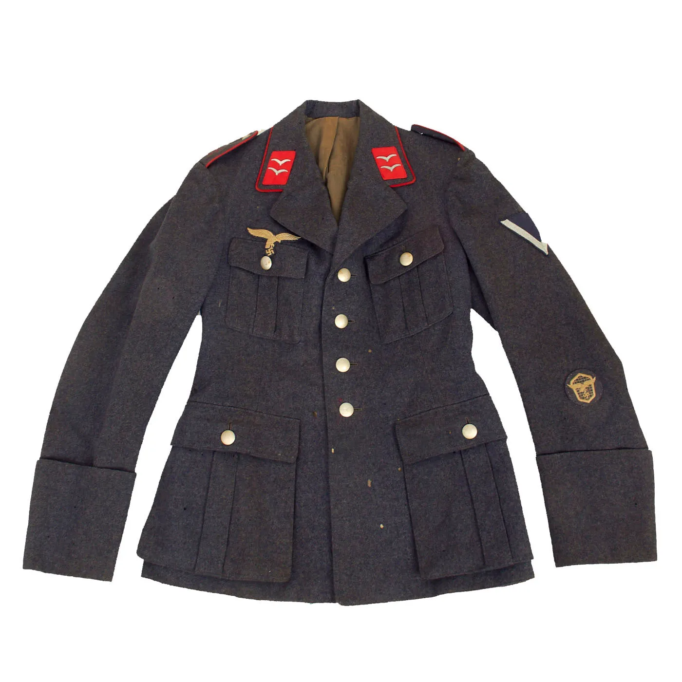 Original German WWII Named Luftwaffe 49th Flak Artillery Regiment Kanonier Enlisted Fliegerbluse Tunic - dated 1937