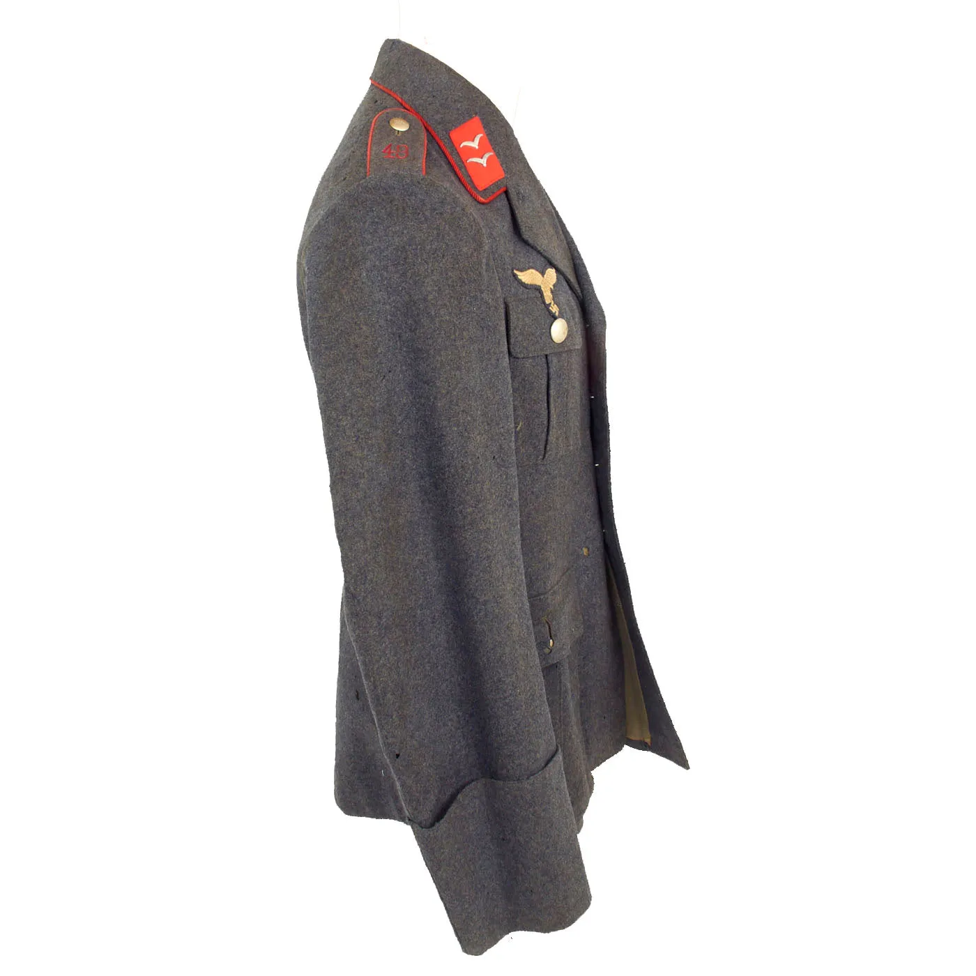 Original German WWII Named Luftwaffe 49th Flak Artillery Regiment Kanonier Enlisted Fliegerbluse Tunic - dated 1937