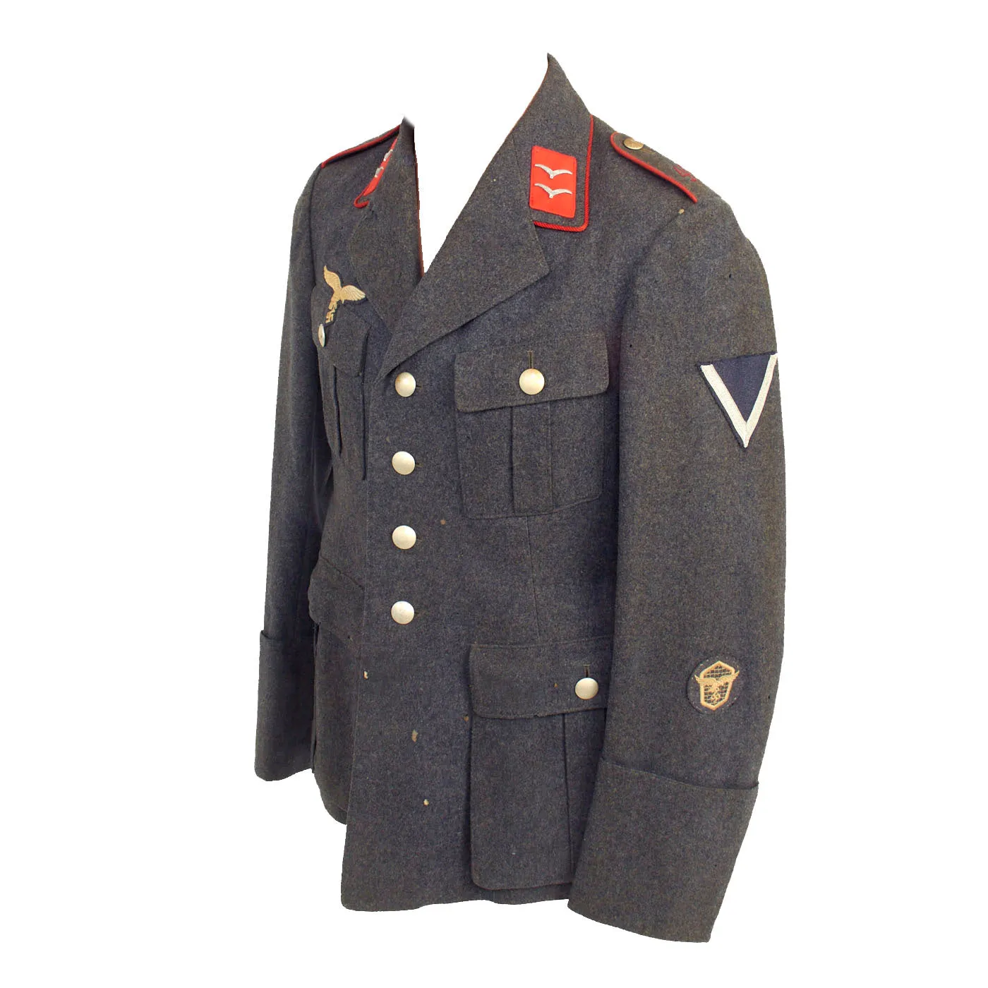 Original German WWII Named Luftwaffe 49th Flak Artillery Regiment Kanonier Enlisted Fliegerbluse Tunic - dated 1937