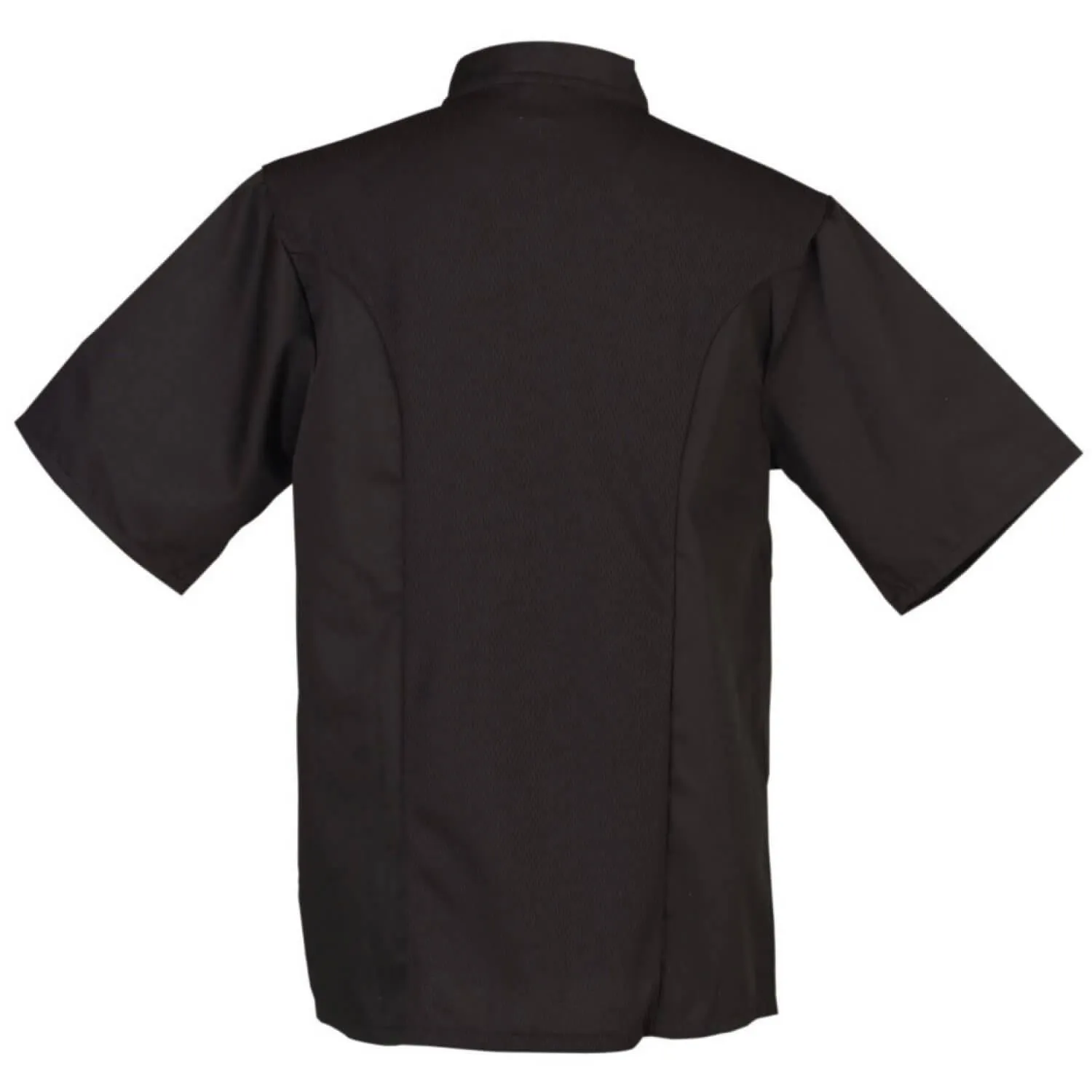 Pegasus Chefwear Black Coolmax Short Sleeve Chef Jackets with Concealed Studs