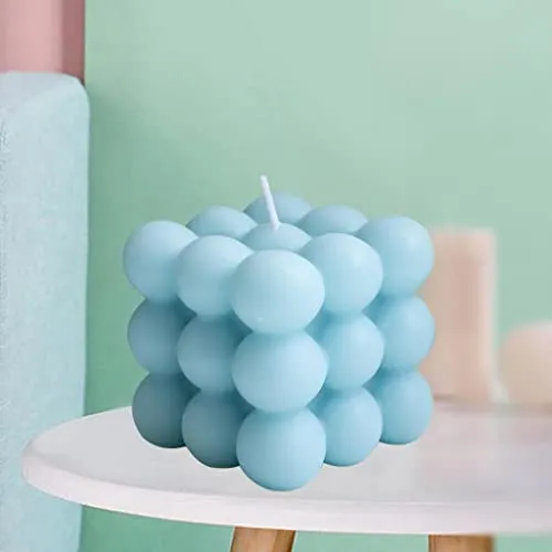 Pinakine® Cube Candle Soy Wax Small INS Bedroom Office Nursery Decor Dessert Candle Light Blue|Home & Garden| Home D?©cor| Candles|53054114PNKL
