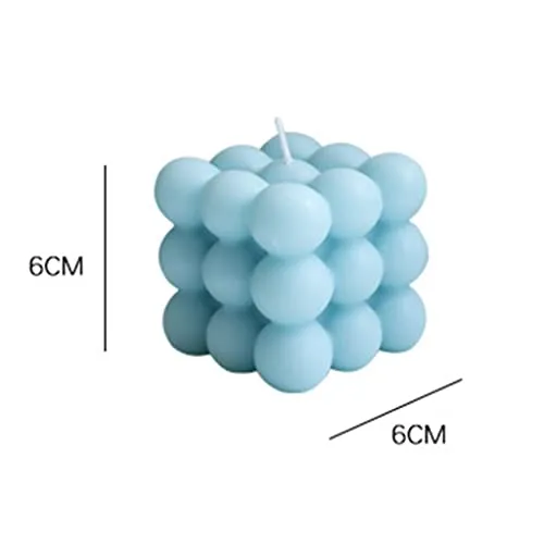 Pinakine® Cube Candle Soy Wax Small INS Bedroom Office Nursery Decor Dessert Candle Light Blue|Home & Garden| Home D?©cor| Candles|53054114PNKL