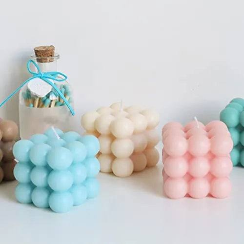 Pinakine® Cube Candle Soy Wax Small INS Bedroom Office Nursery Decor Dessert Candle Light Blue|Home & Garden| Home D?©cor| Candles|53054114PNKL