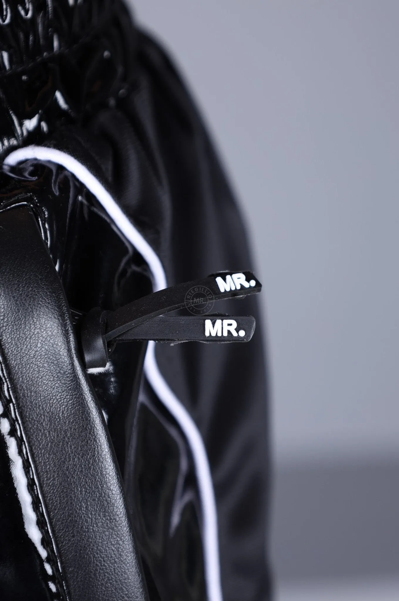 PVC 24 Tracksuit Mini Short Thru Zip – Black
