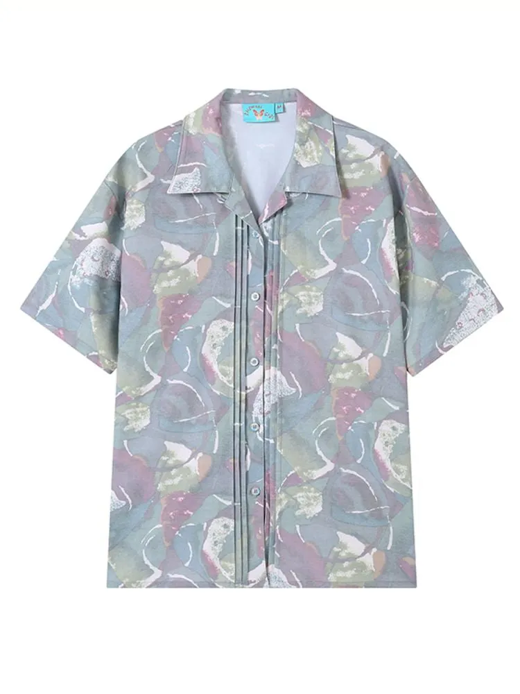 "Magic Gallery" Printed Short Sleeve Shirt【s0000008864】