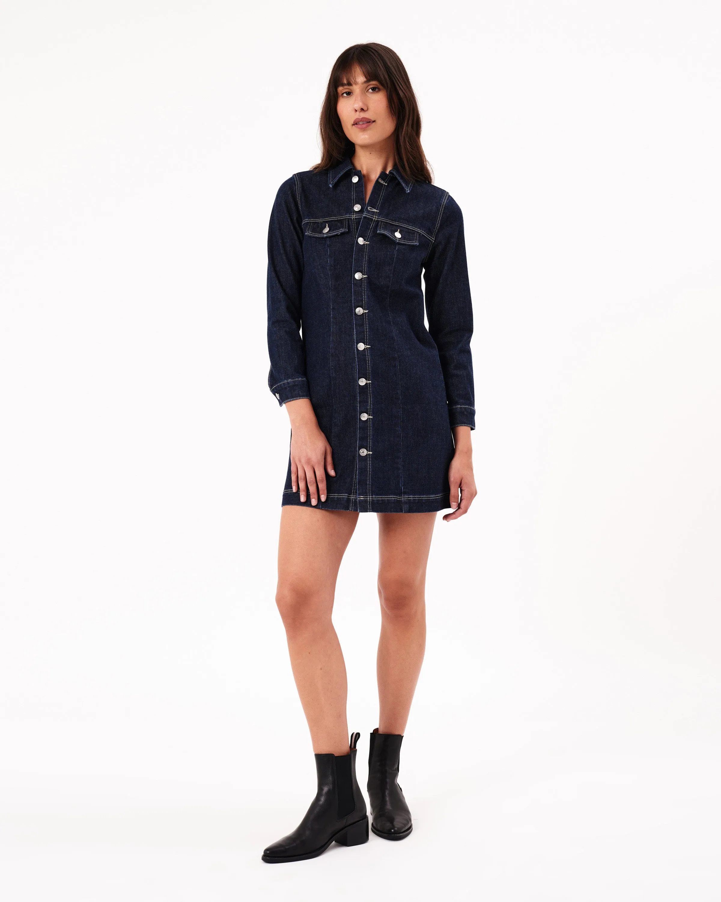 ROLLAS - Morgan Dress Alice - Dark Denim