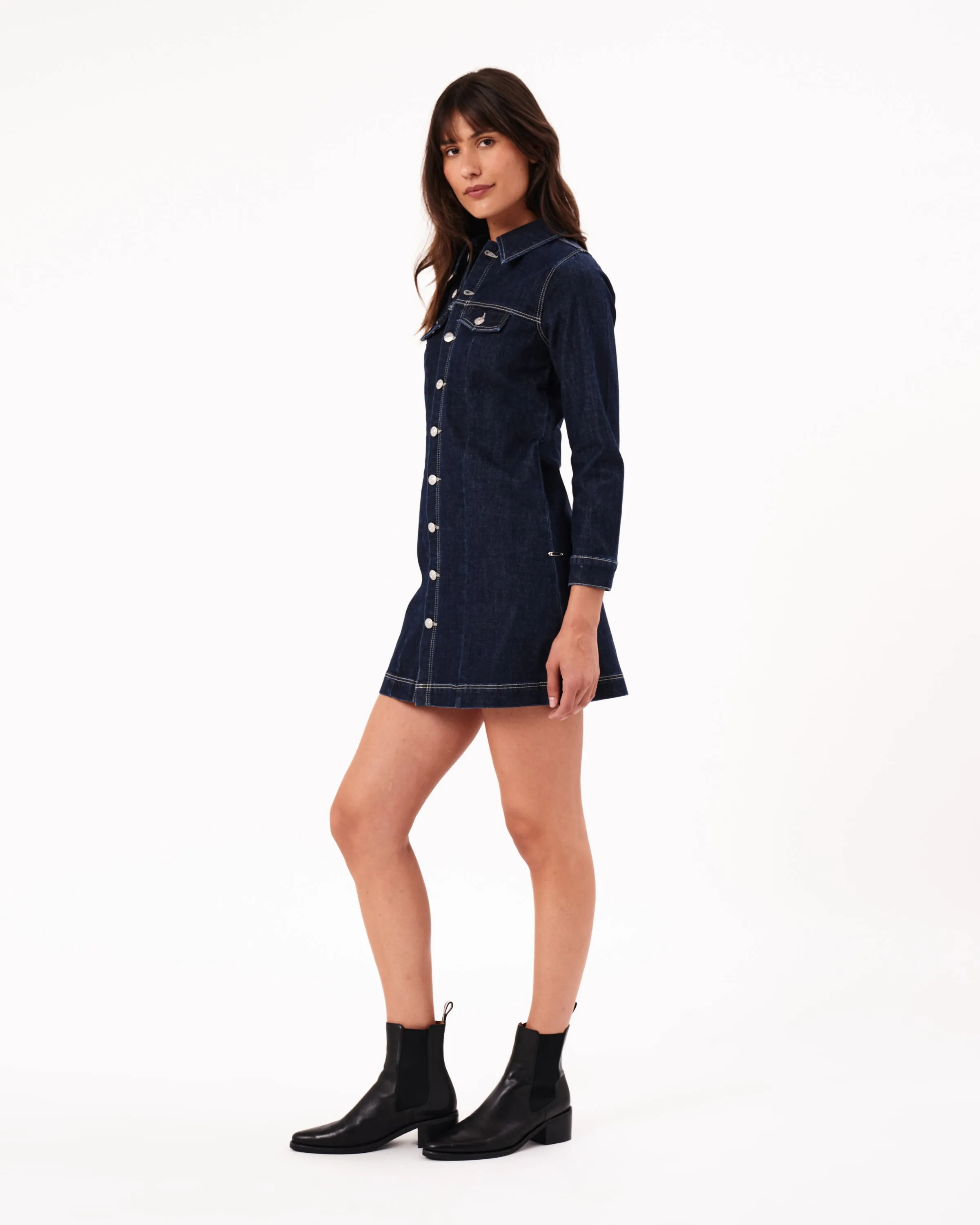 ROLLAS - Morgan Dress Alice - Dark Denim