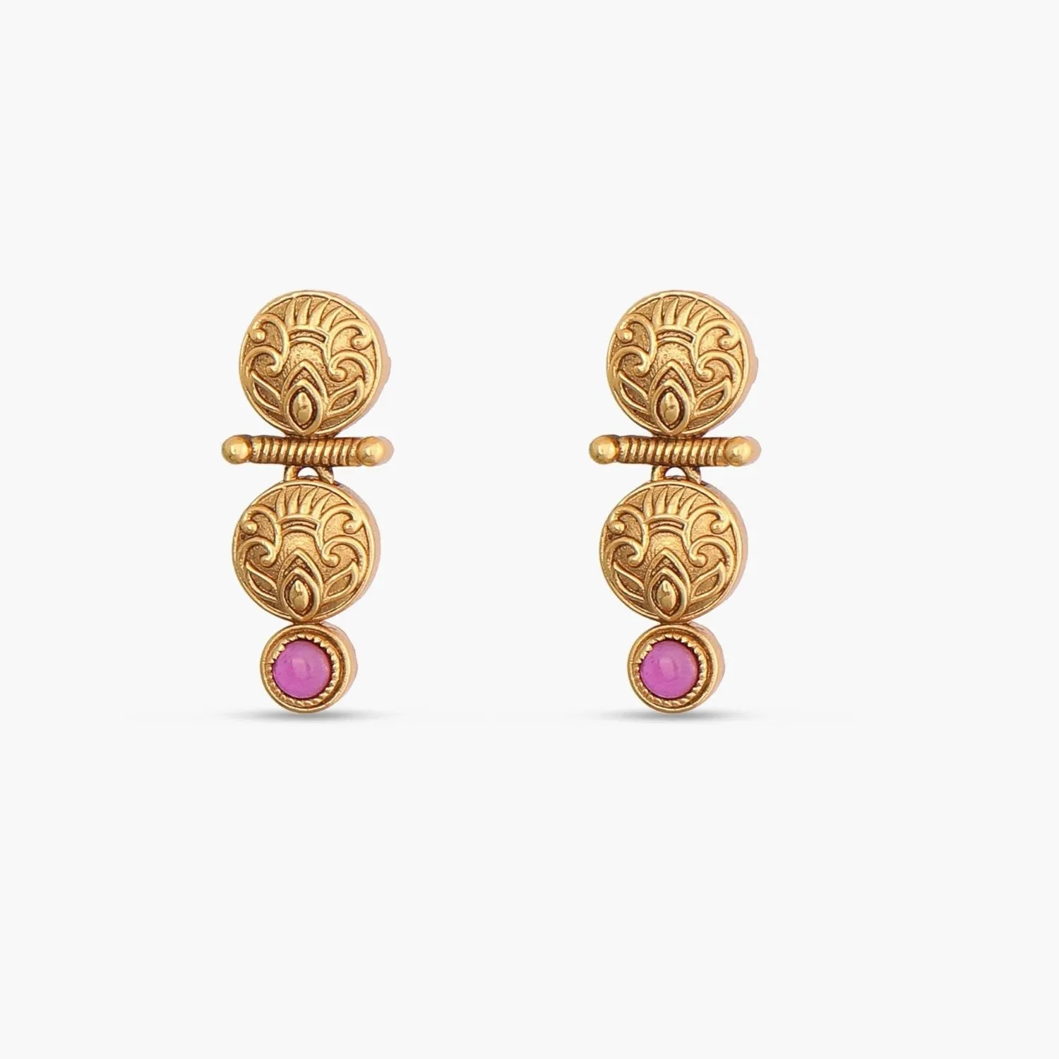 Samara Antique Red Kempu Necklace Set