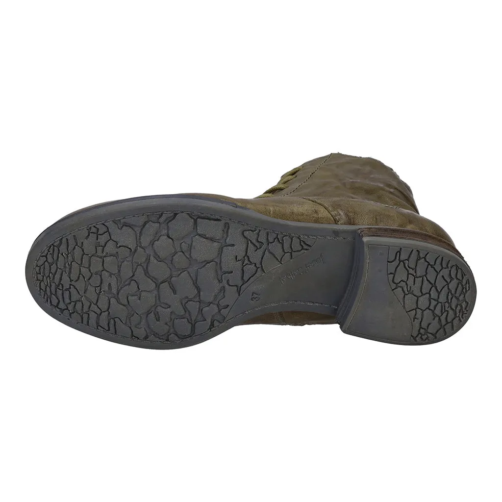 Sanja 01 Olive Green Lace Ankle Boots