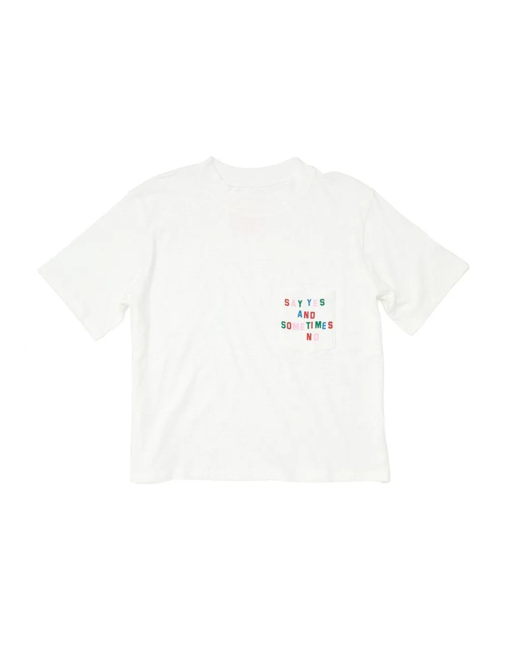 Say Yes and No Slub Pocket Tee