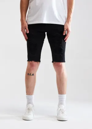 Spencer Short (Black Distressed)