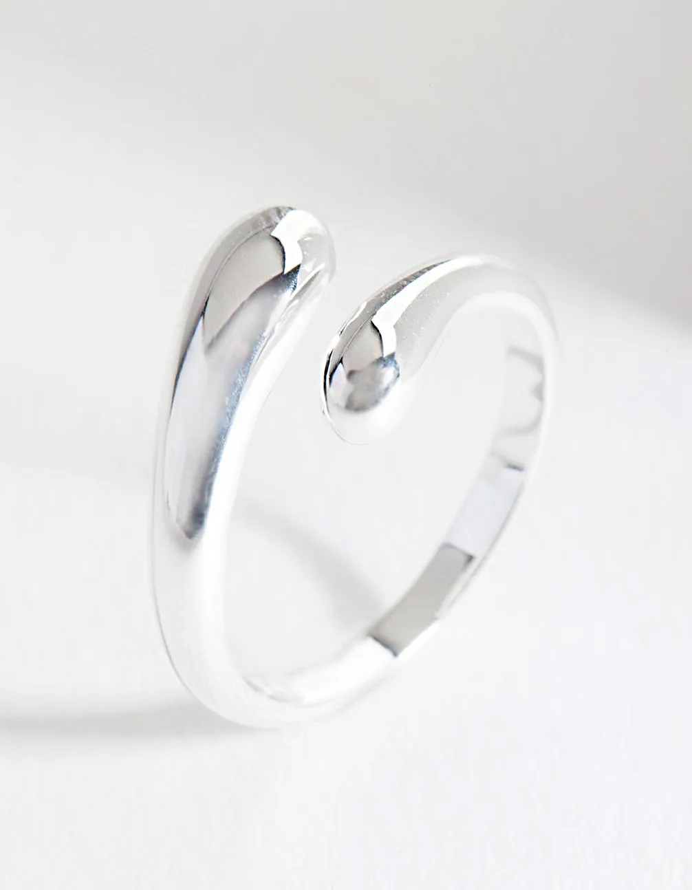 Sterling Silver Organic Open Ring
