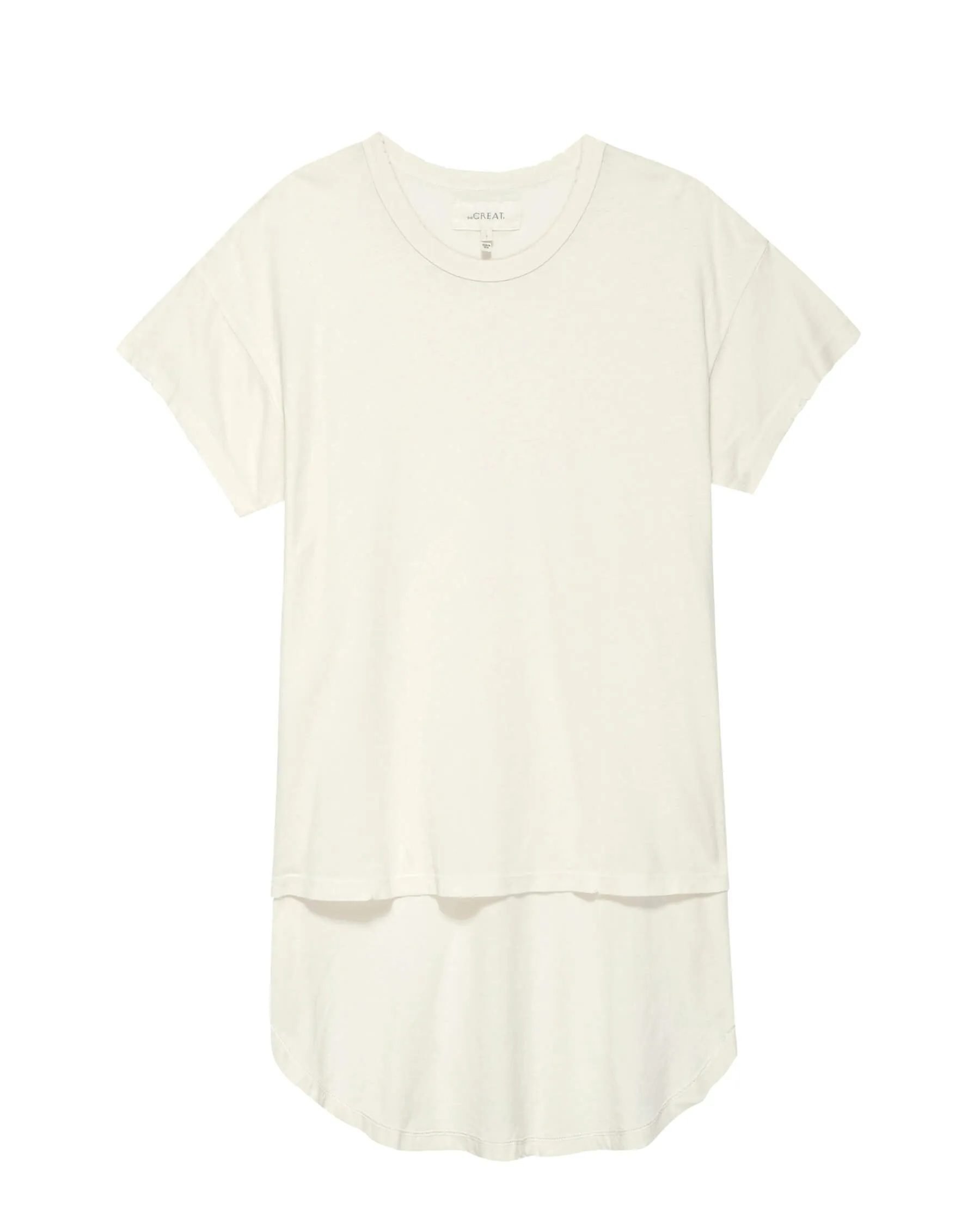 The Shirttail Tee. -- Washed White