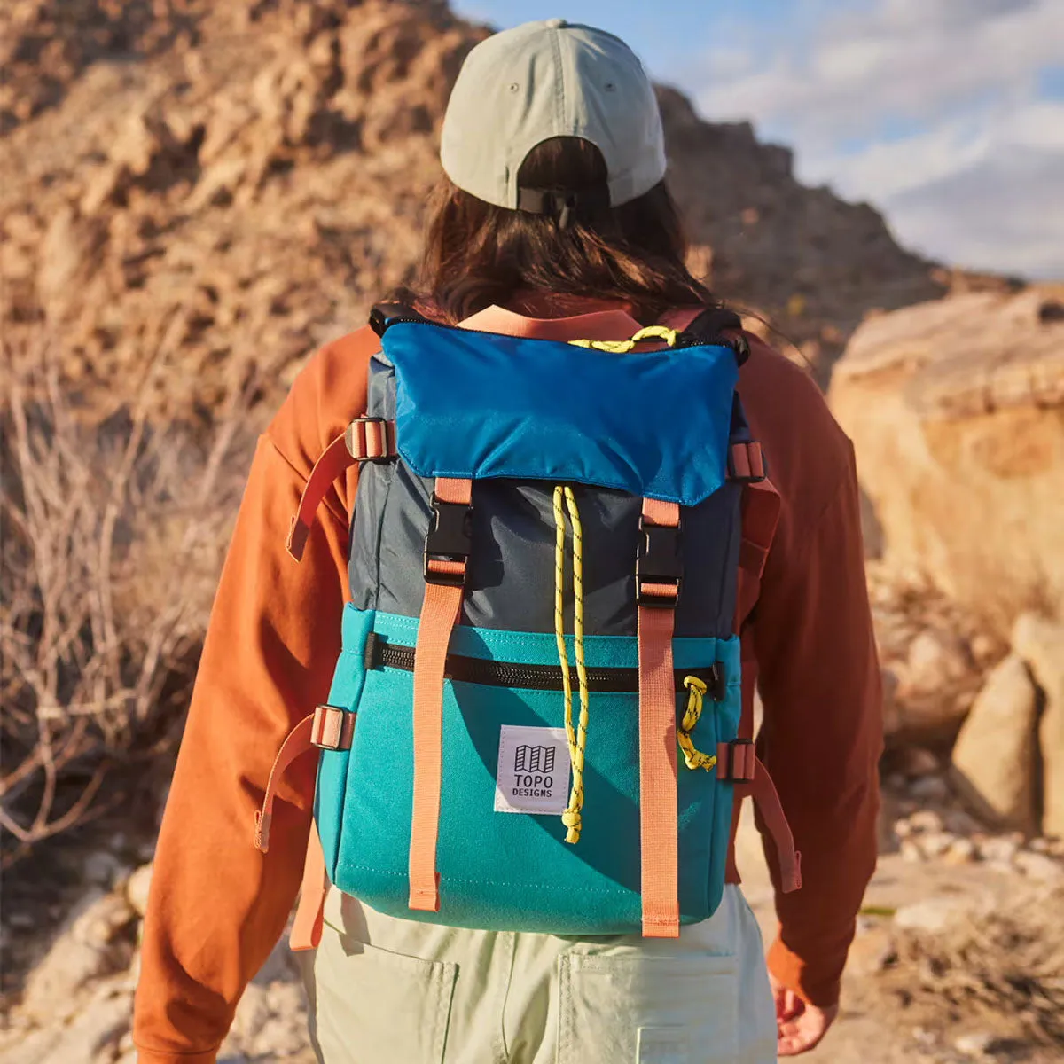 Topo Designs : Rover Pack Classic : Rose/Geode Green