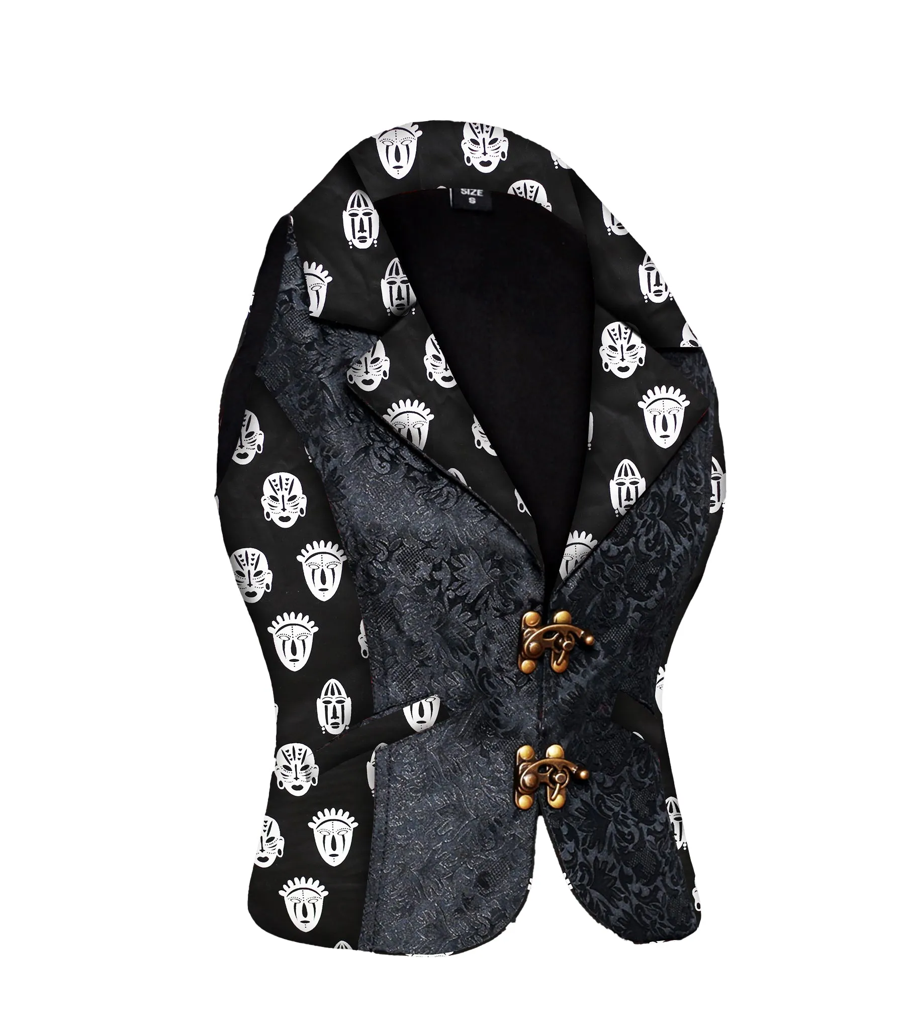 Tribal printed Gothic Ladies Waistcoat