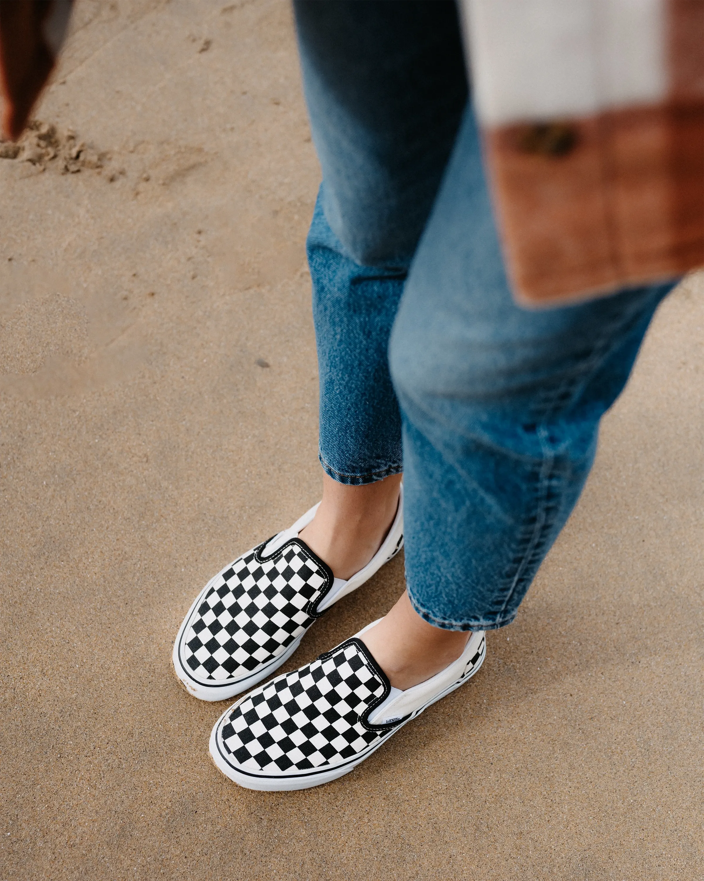 Womens Classic Slip-Ons in Black & White