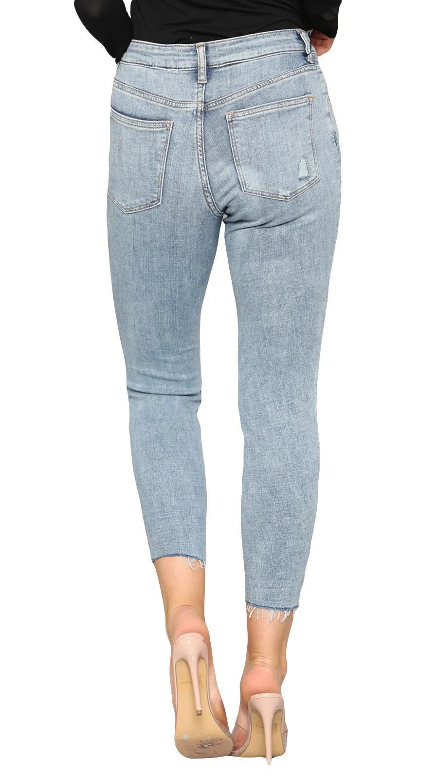 Womens Stone Wash Jeans - UK 8