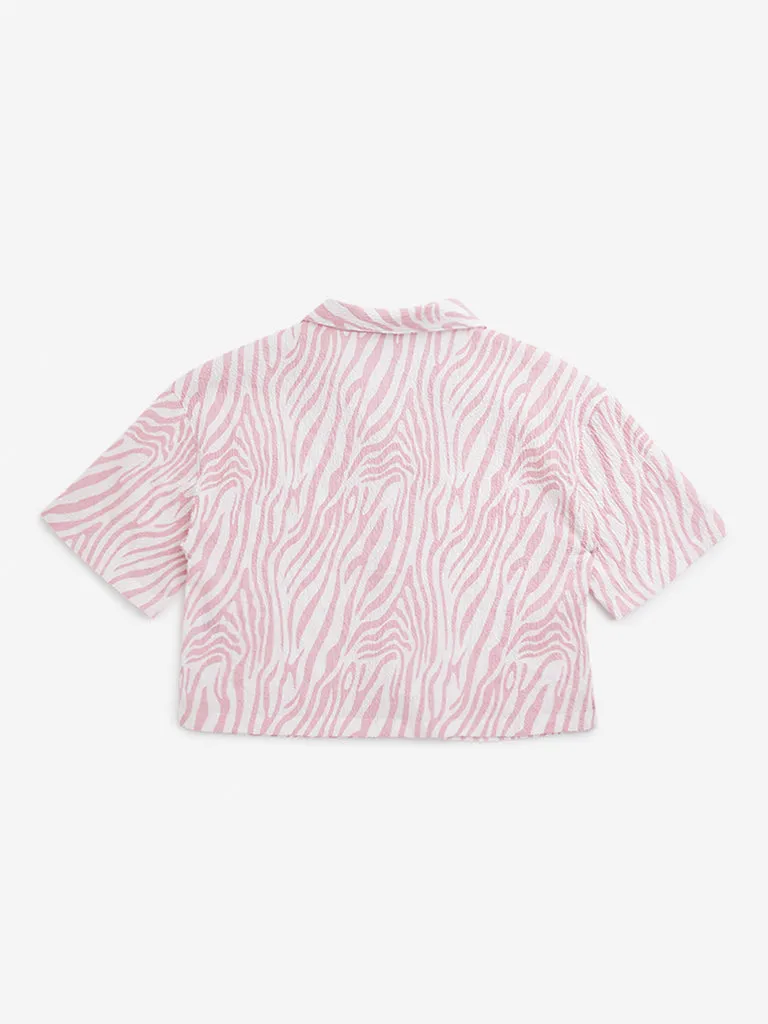 Y&F Kids Pink Abstract Design Shirt